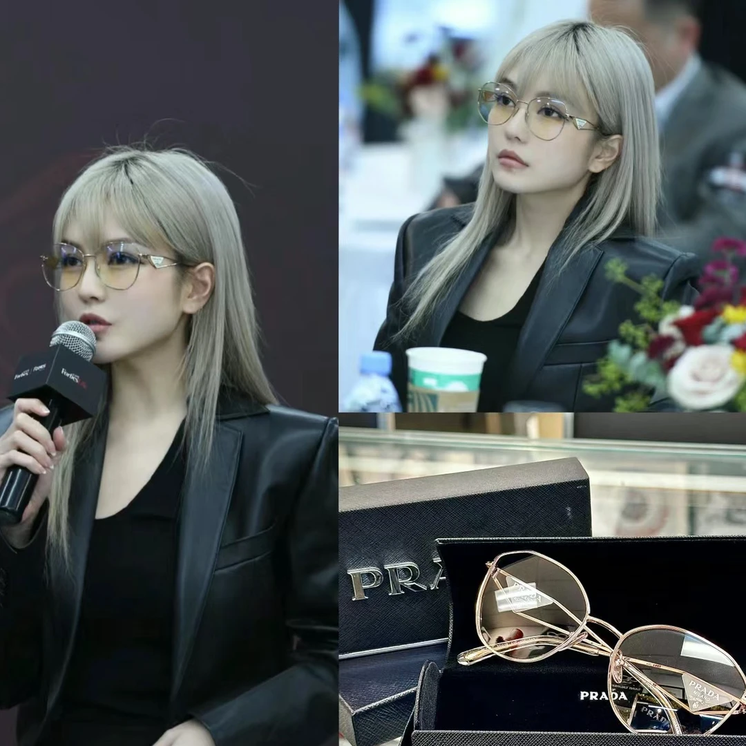 全新未使用 Prada/普拉达 久久 普拉达三角徽标logo金属防蓝光