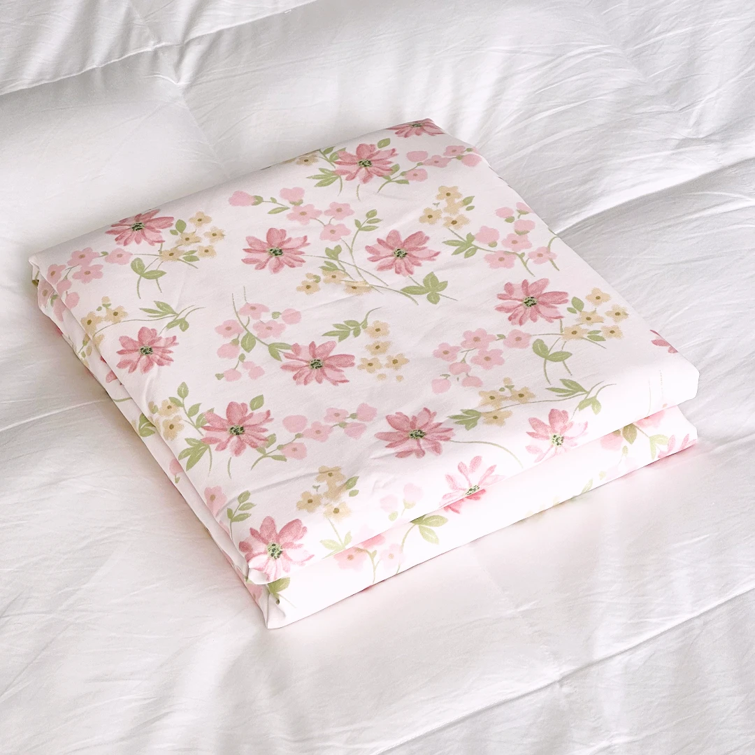 【京かわ会社】莱赛尔进口天丝230*245cm床单 落樱粉