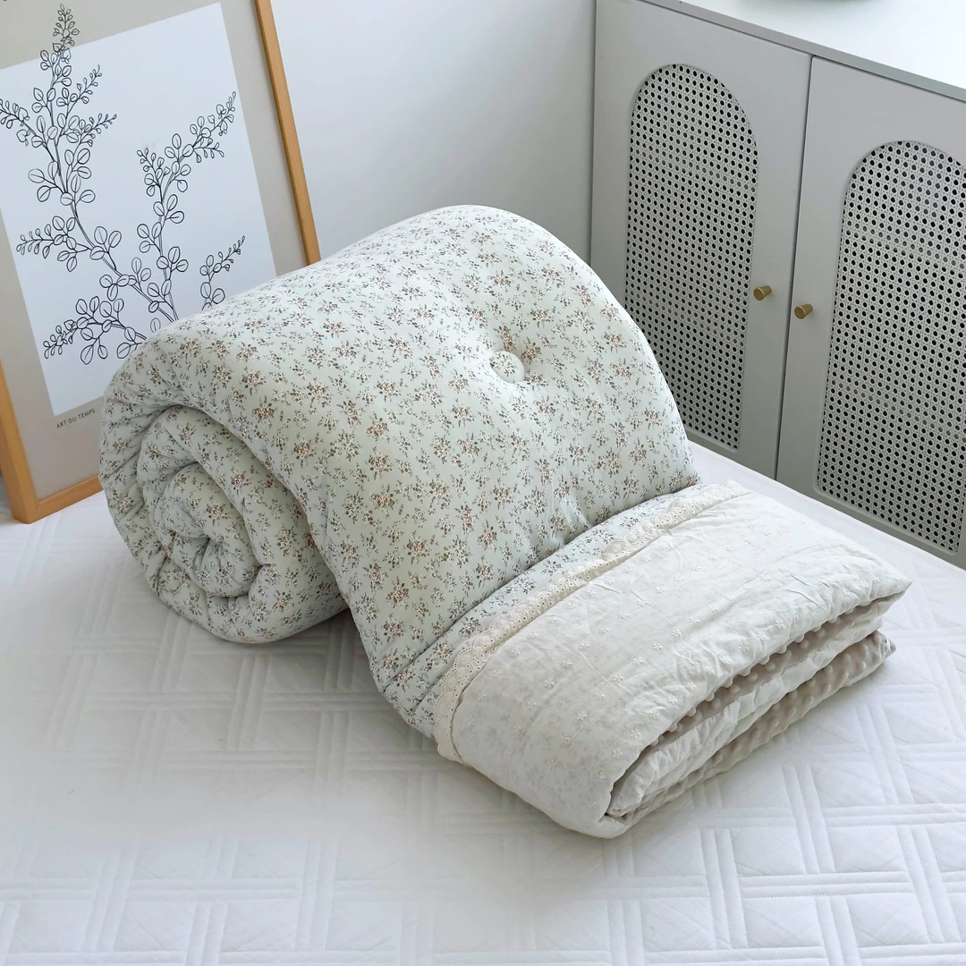 【京かわ会社】零碳针织豆豆被 组合 簌簌秋风