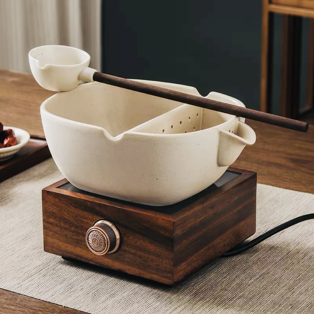 ［珠联璧合］合壁古法陶瓷碗泡法器粗陶煮茶碗煮茶器煮茶具