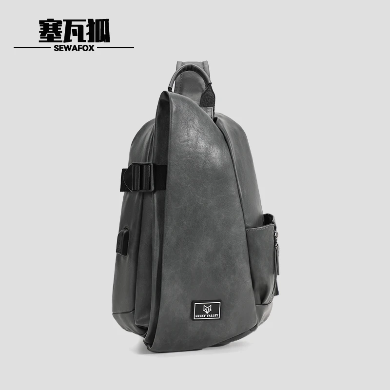 男士斜挎包新款时尚男款休闲单肩包大容量胸包多功能腰包潮流男包