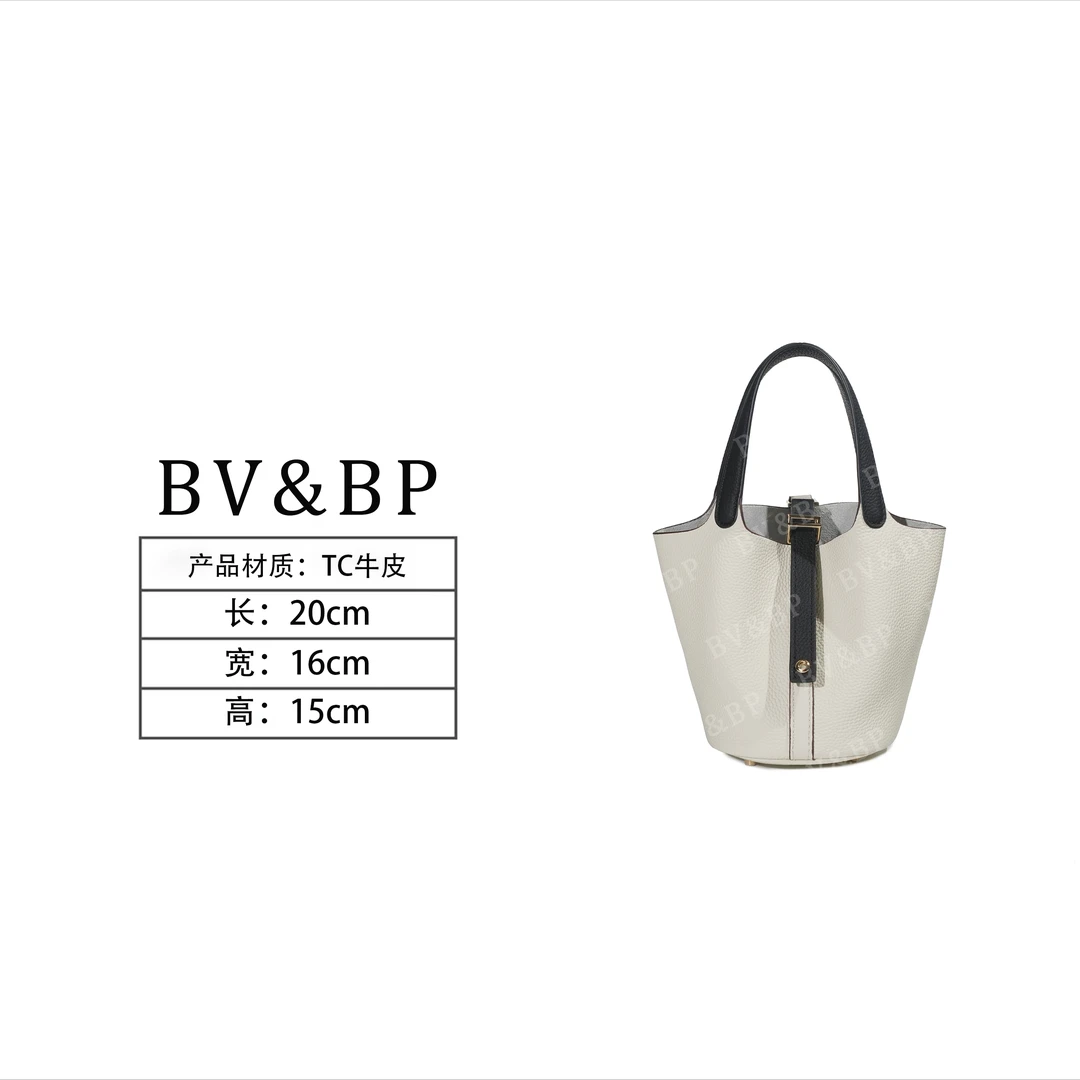 BV&BP· 原创设计 真皮高定单肩斜挎包  BV8123-黑白色