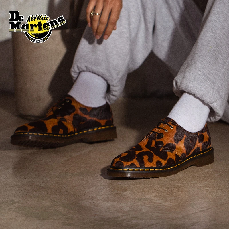 Dr.Martens 1461复古英产男女早秋圆头德比鞋豹纹女单鞋30560933