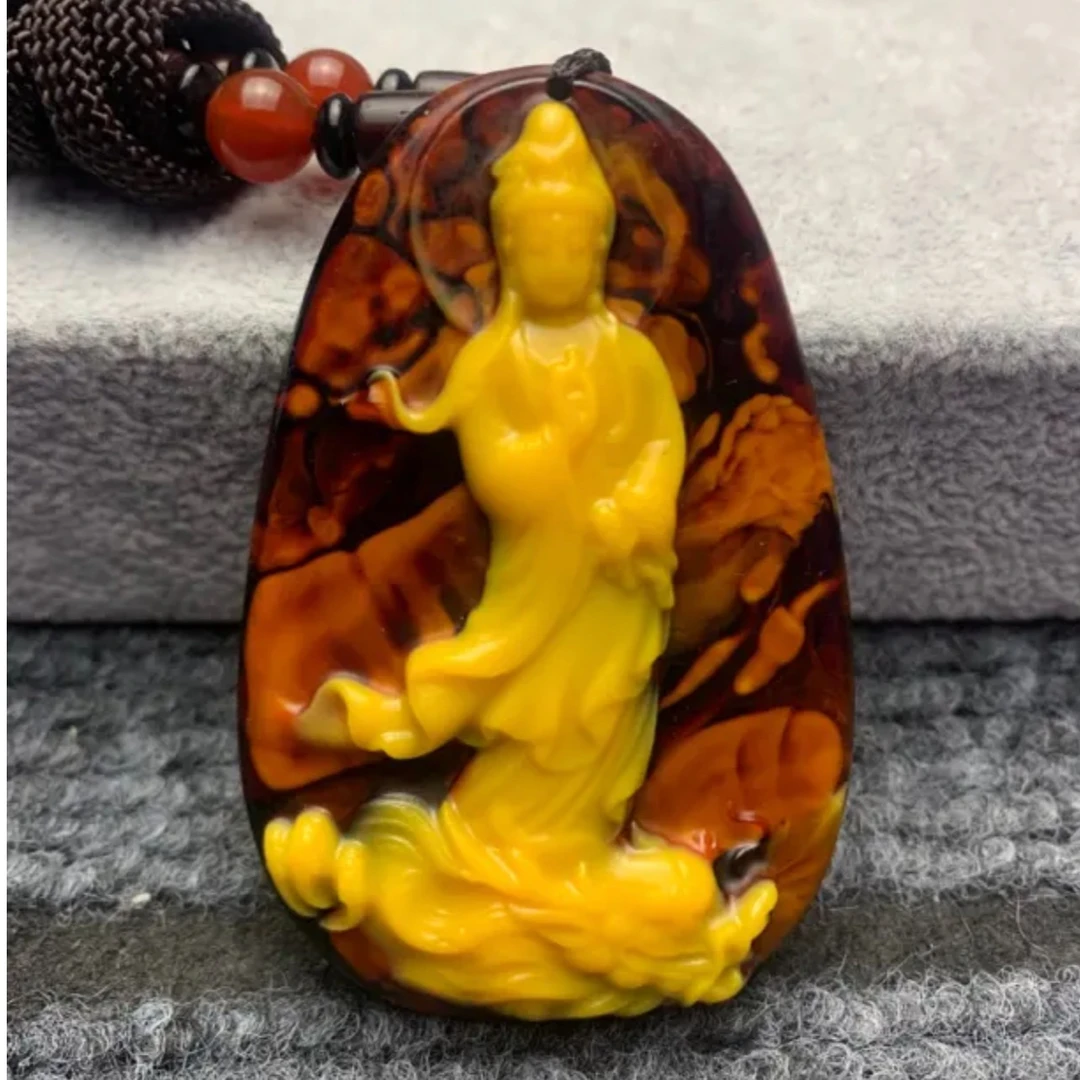 特色手工艺粉丝专属龙泉香观音挂件70号