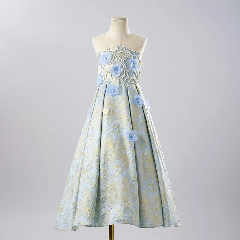 朵拉说儿童礼服高级感轻奢生日宴会女童钢琴演奏主持人比赛演出服