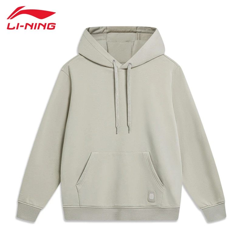 李宁卫衣冬季中国色系列男宽松休闲上衣套头连帽运动服T963