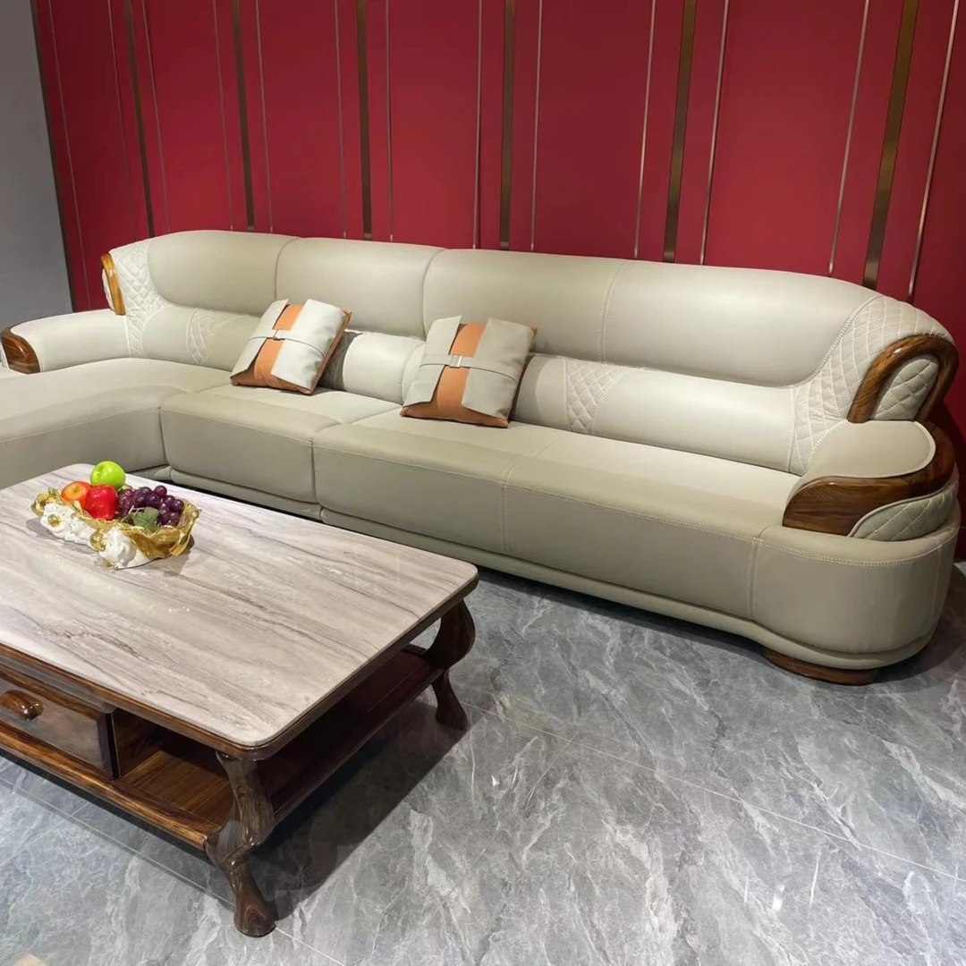 【大为严选】乌金木头层皮沙发 3760*1770*920