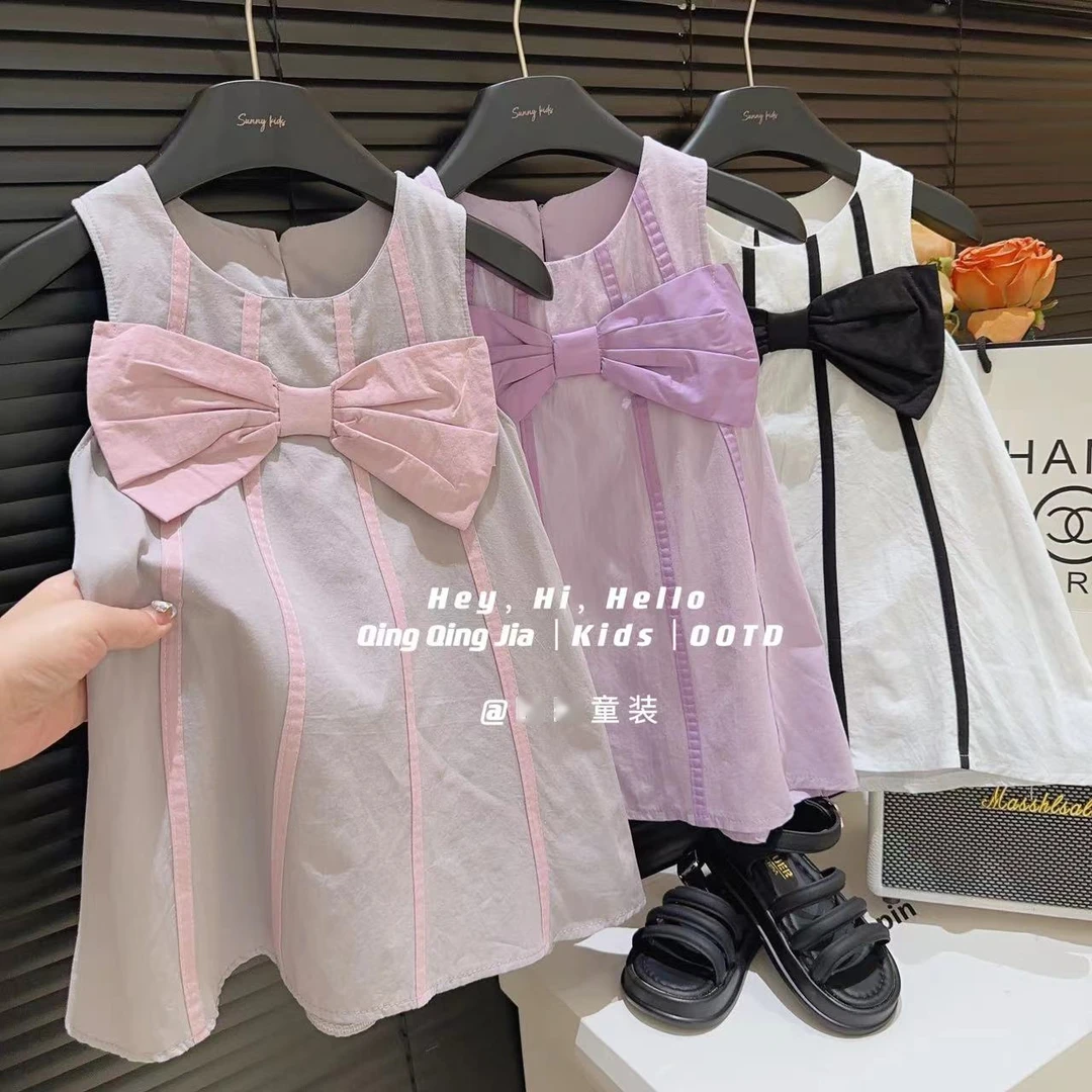 小女孩洋气裙子纯棉吊带裙女童连衣裙公主裙夏装儿童裙子韩版气质