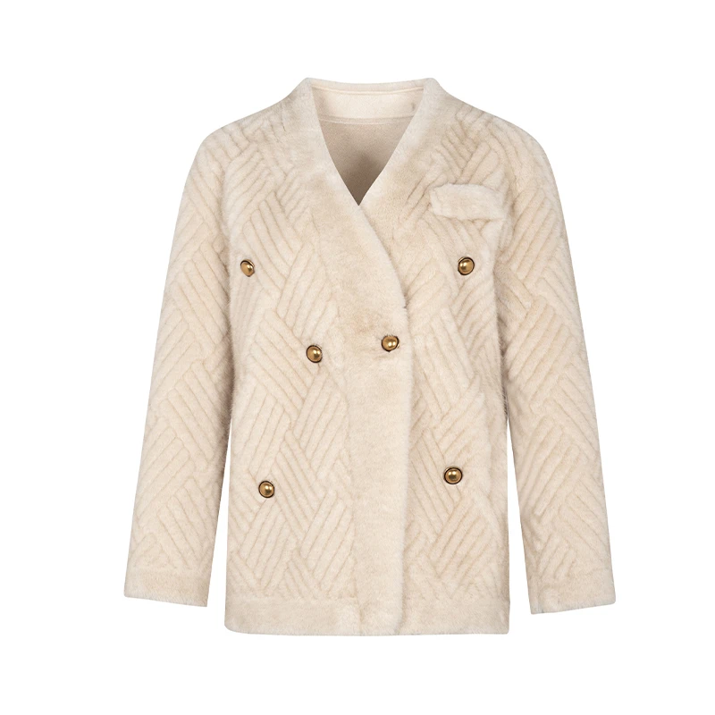 设计师女装2024冬季新款外套翻领气质轻奢时尚高级感外套34580