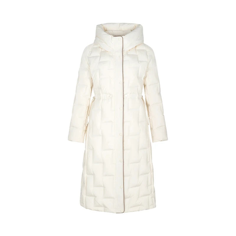 设计师女装2024冬季新款女款羽绒服时尚收腰气质长款羽绒服34861