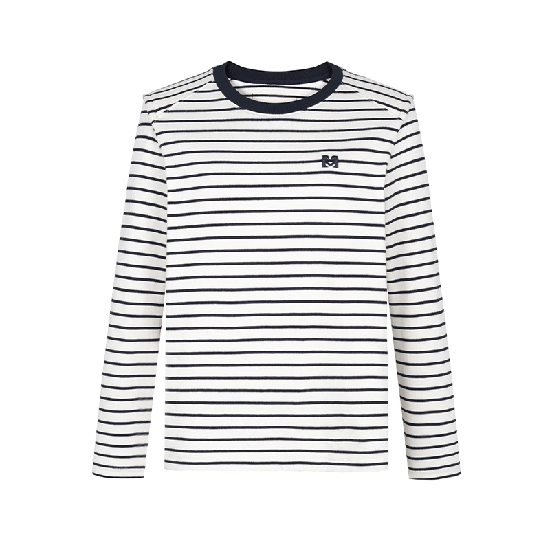 设计师女装2024冬季新款毛衫时尚休闲百搭条纹圆领针织衫34663