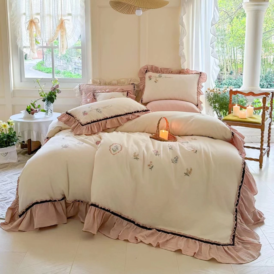 新品高档韩系（遇见你）万能被纯棉床盖四件套！