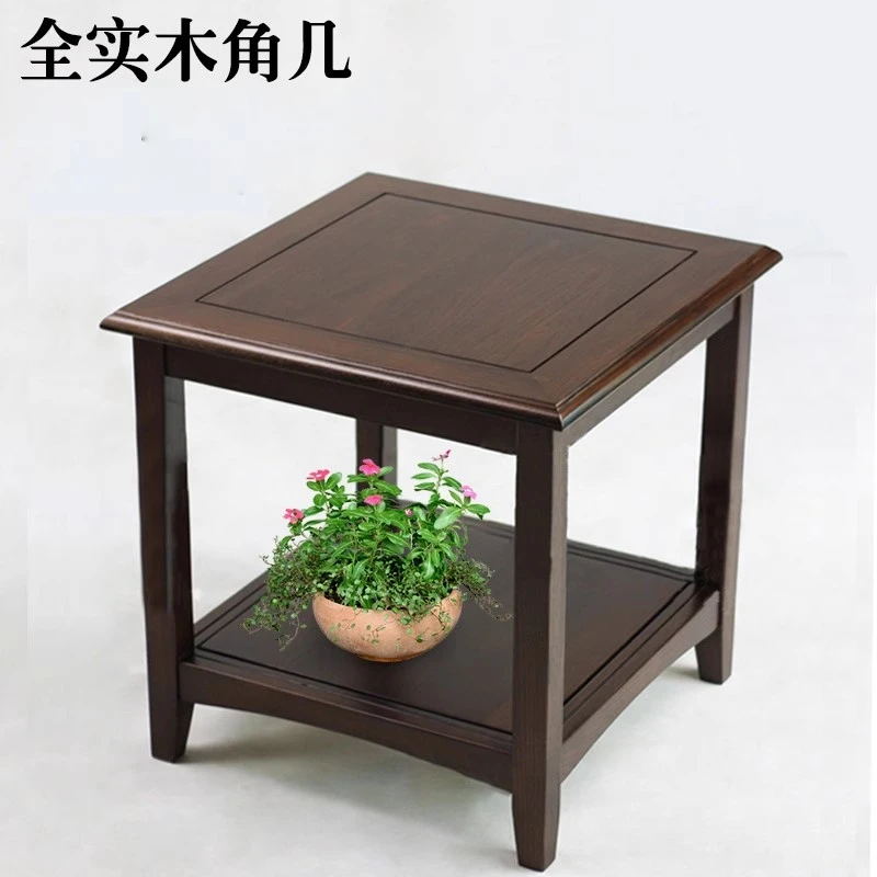 美式乡村角几全实木沙发边几简约客厅边柜小茶几电话桌卧室床头柜