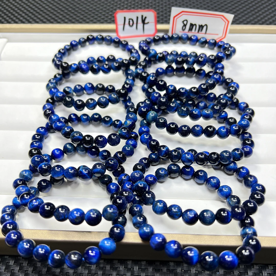 蓝色猫眼8mm手串发一条1A38