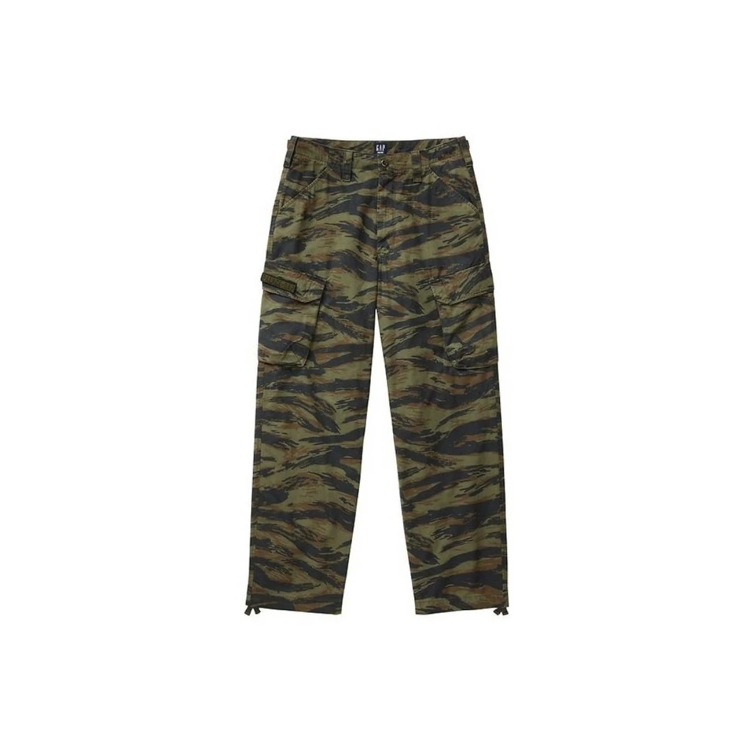 GAP x PALACE SS24迷彩满印束脚工装裤30 Length 男女同款 迷彩绿