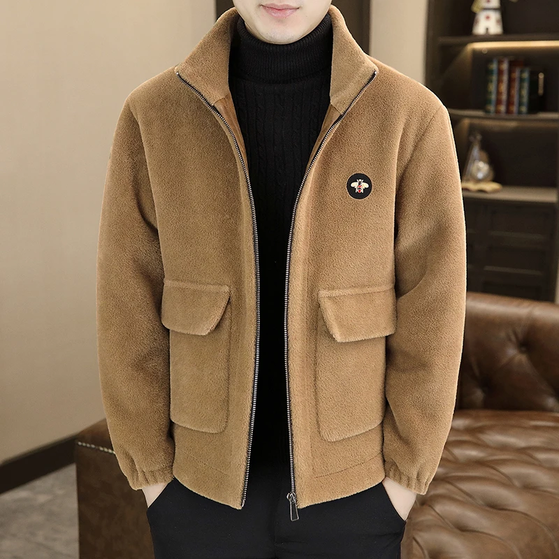 秋冬季毛呢外套男士新款立领加厚毛呢大衣短款拉链夹克男装上衣潮