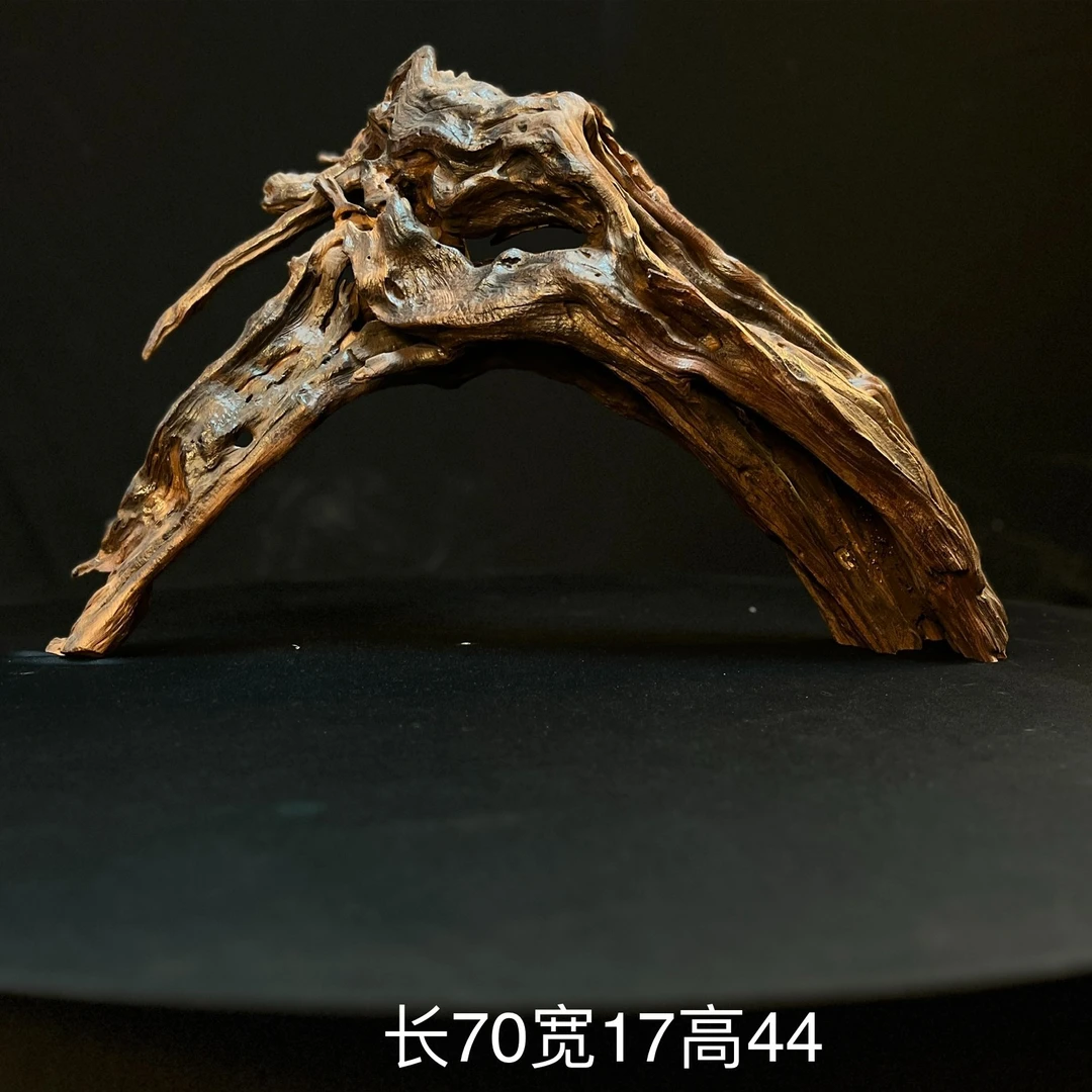 张大狼沉木造景爆裂纹镂空拱桥