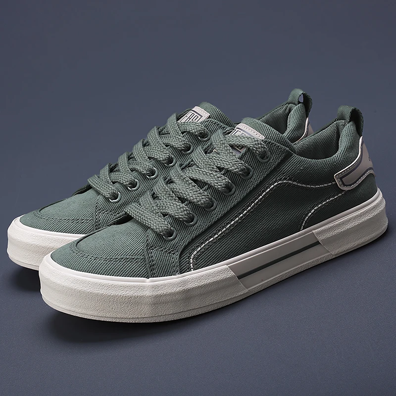 24853秋季新款男士板鞋透气帆布鞋韩版简约百搭软底休闲低帮男鞋