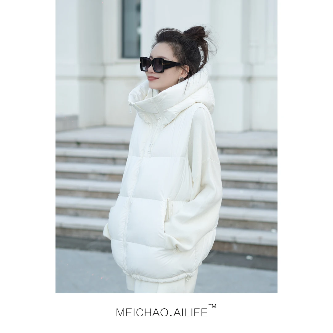 【AILIFE】秋冬新款时尚百搭休闲气质舒适潮流连帽马甲Y0252