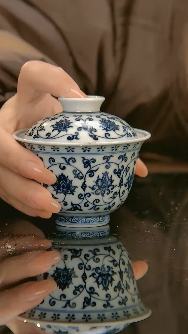 【闪购商品】陶瓷杯柴窑两才盖碗 小