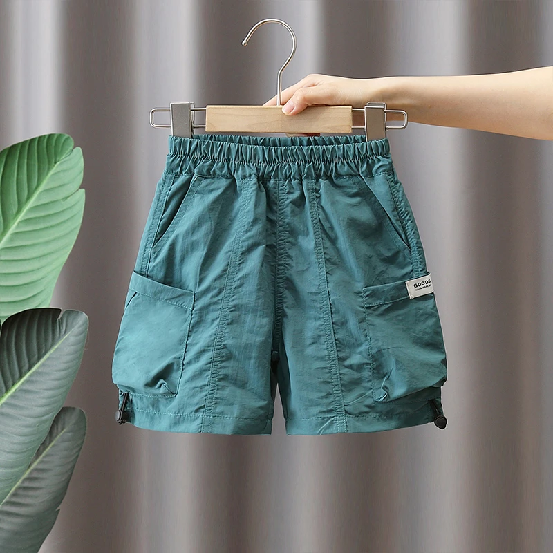 男童工装短裤2024新款儿童夏季洋气五分裤宝宝夏装纯色百搭休闲裤
