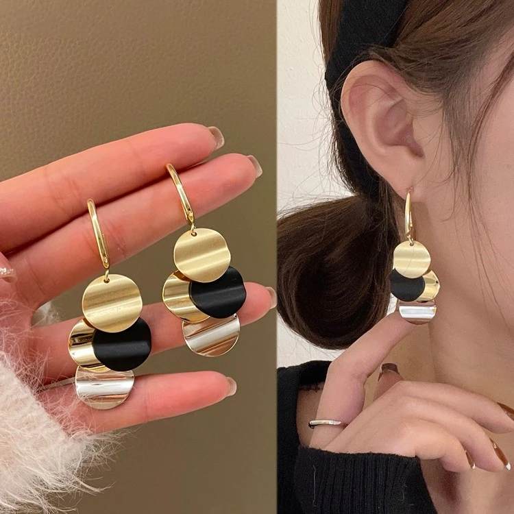 铜合金耳饰 五金女孩耳环2023新款潮网红时尚气质耳坠冷淡风耳饰