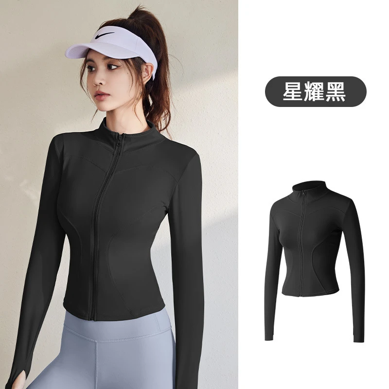 【玲姐专属】初秋显瘦立领外套运动瑜伽服上衣修身长袖休闲网红