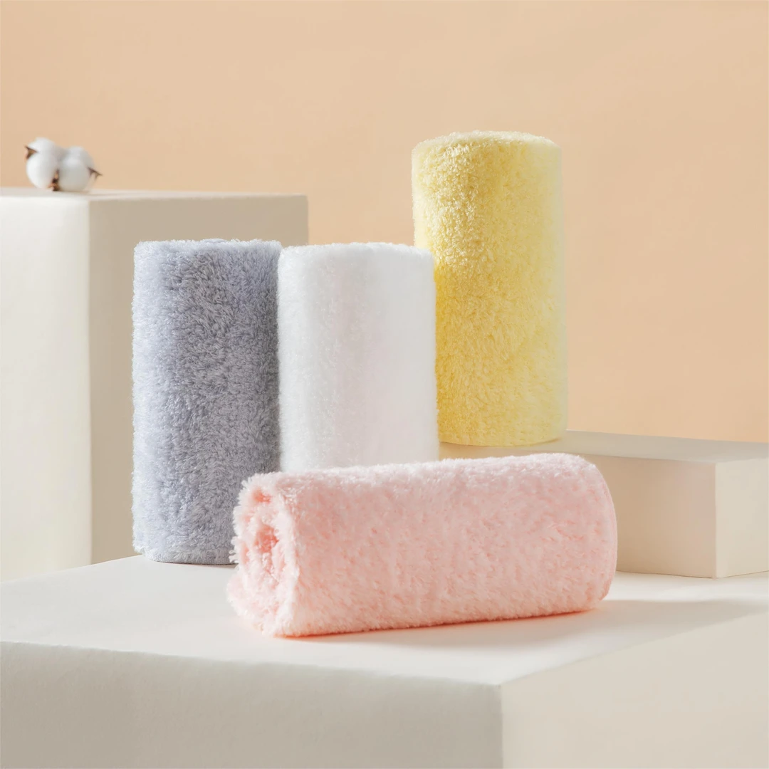 UCHINO/内野新棉花糖方巾吸水pro（4条装）60支全棉抑菌方巾毛巾