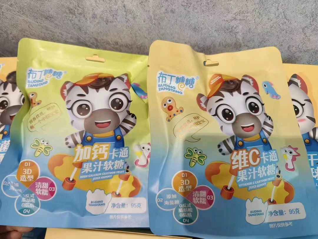 布丁/糖糖加钙卡通果汁软糖95克