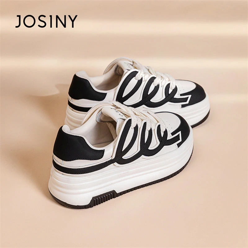 卓诗尼小众百搭时尚休闲鞋2025春季新款小个子厚底松糕鞋韩版板鞋