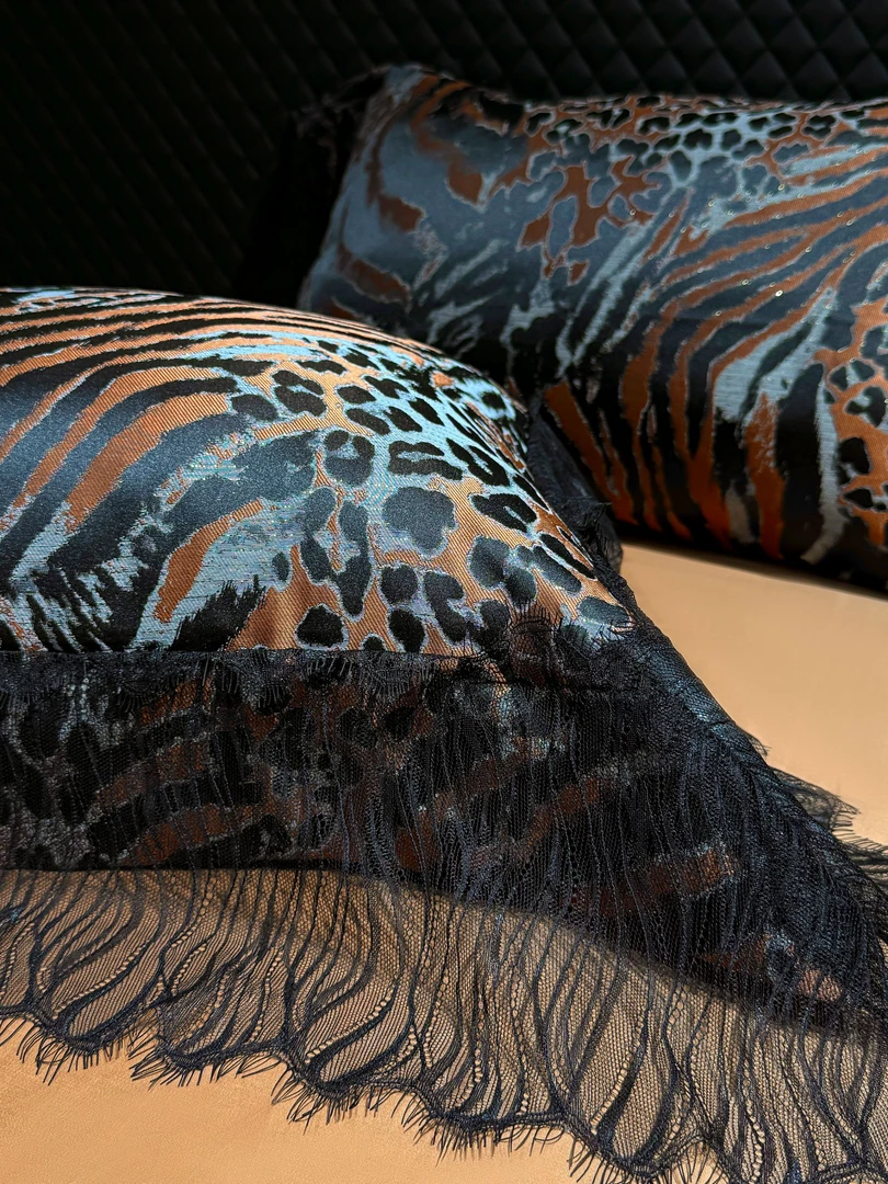 「莫甘娜」高端长绒棉色织大提花蕾丝款轻奢四件套