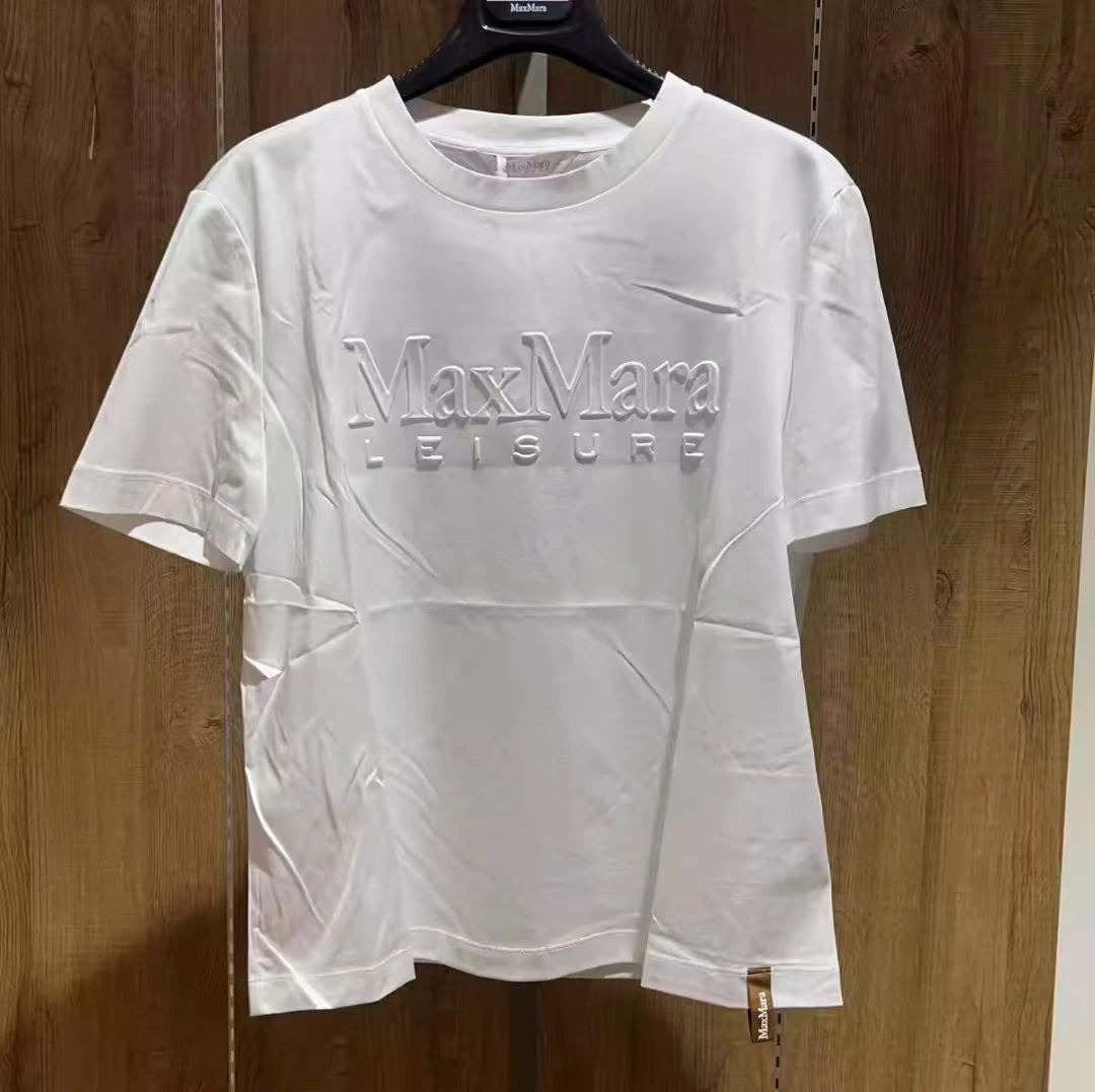 全新未使用 MaxMara leisure 24秋冬新款女装棉质短袖T恤 paggio