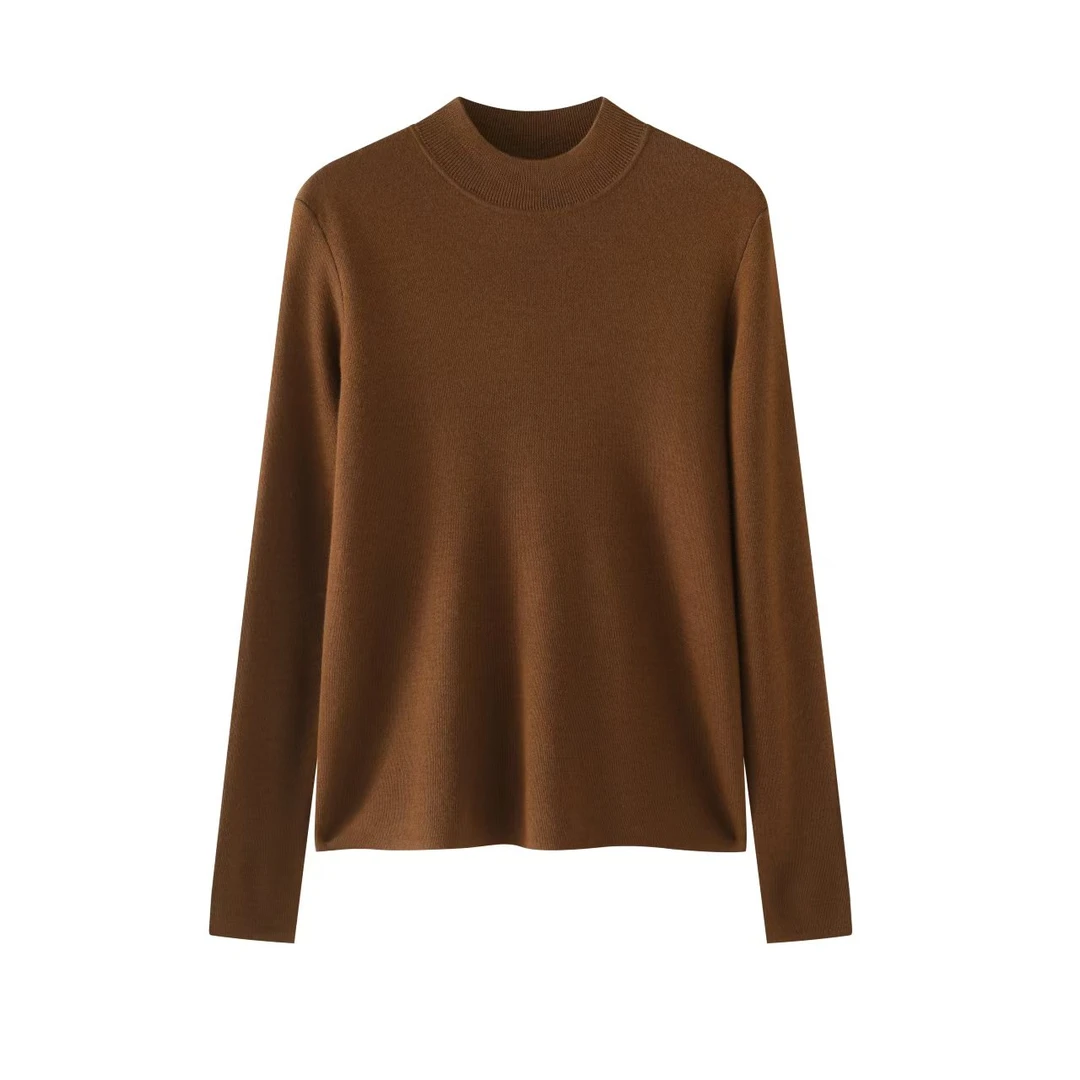 {匠心-杨子羊毛}半高小四平打底保暖针织羊毛衫