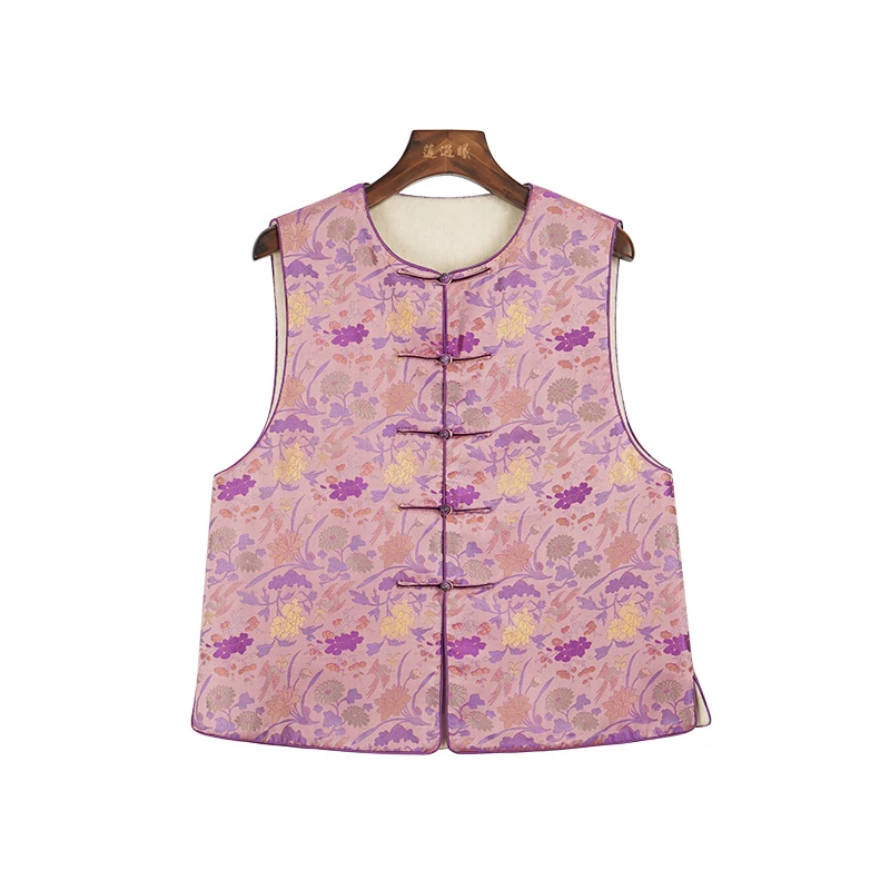 苏地宋锦（六朝金粉马甲）新中式中国风国风宋锦百搭春秋Y24B021