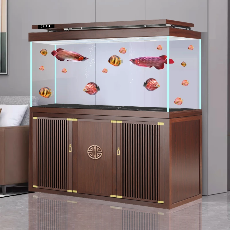 缸内无管件卓底滤鱼缸客厅2025新款宁无管道静音鱼缸大中型定制