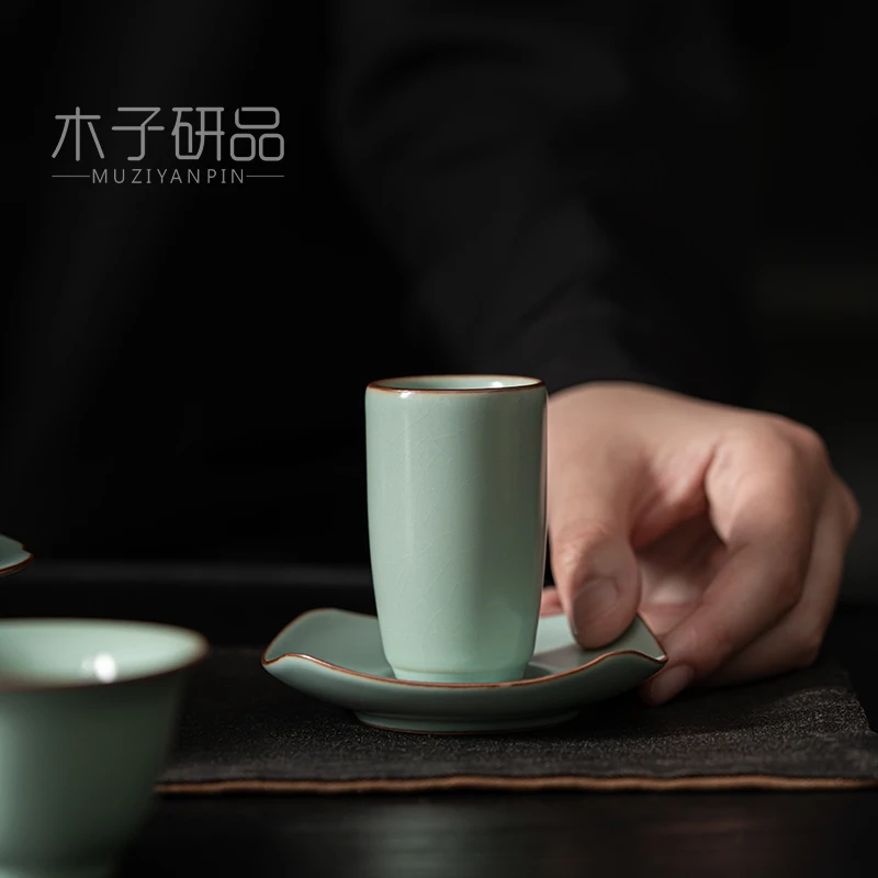 陶瓷复古功夫茶具闻香杯茶杯复古汝窑主人杯创意禅意喝茶小杯子