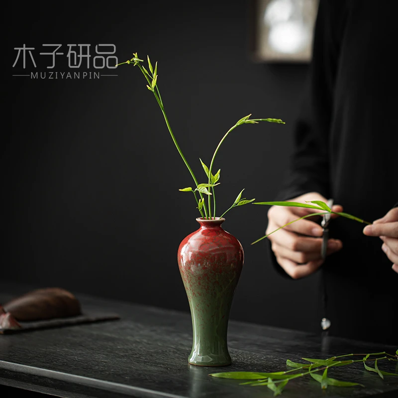 家用陶瓷小花瓶水培花器洗手台客厅茶桌插花小摆件水养餐桌小花插