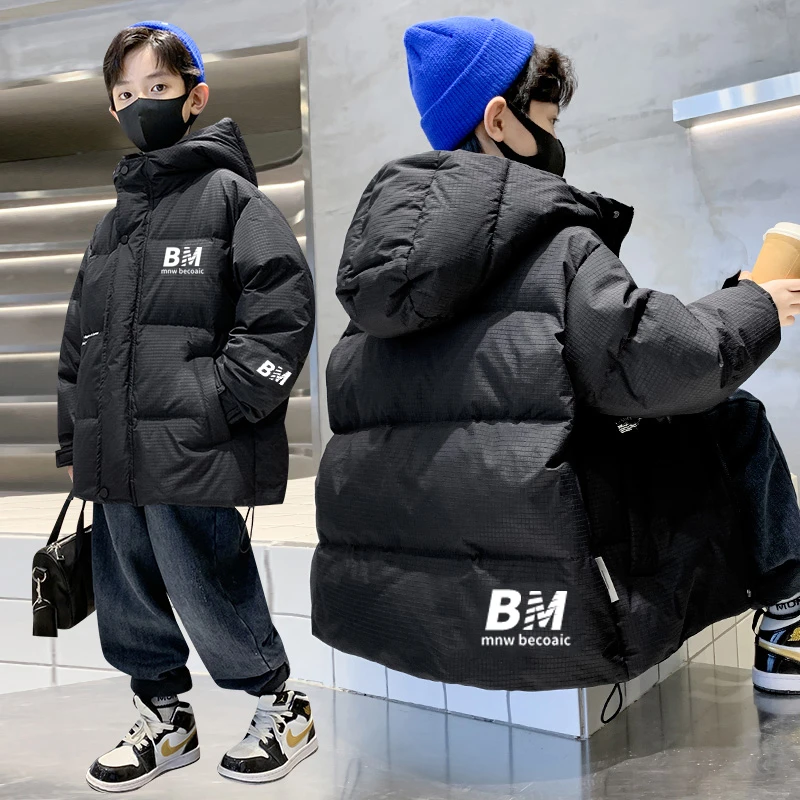童装男童羽绒服2023年新款洋气冬季中大童加厚面包服儿童冬装外套