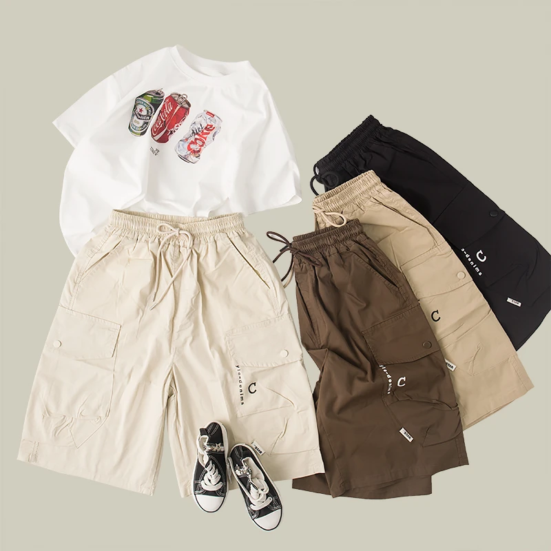 吴小越w537男童夏装棉布短裤中大童中裤夏款五分裤子薄款潮