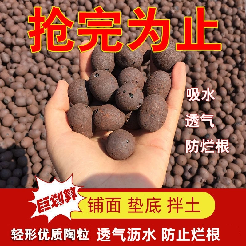 陶粒球花盆垫底园艺陶土水培营养颗粒批发养花多肉发财树垫底铺面