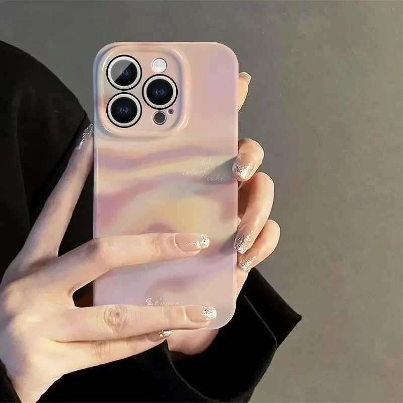 靓壳苹果13手机壳新款iPhone14promax粉色12晕染英文11女款xs网红