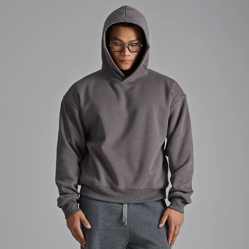 MUSCLEFAITH肌肉信仰550G重磅卫衣男女秋冬加厚宽松短款运动帽衫