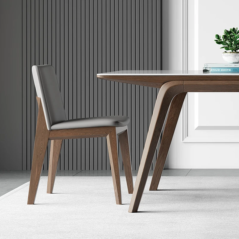 实木餐桌椅子家用现代简约客餐厅吃饭靠背椅子家用书房网红电脑椅
