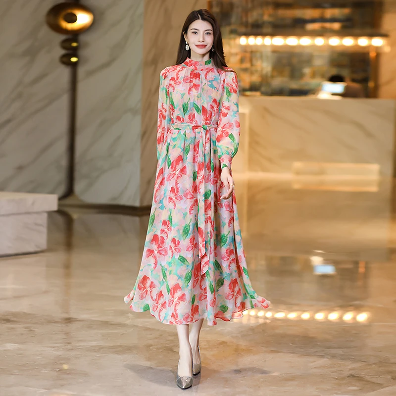 初秋女装新款连衣裙2024气质名媛高端女神范高级感显瘦法式长裙