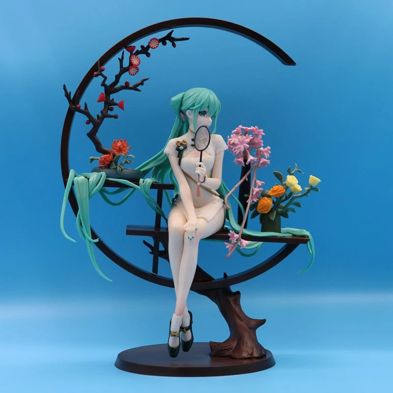 初音未来 动漫 韶华 旗袍初音 1/7手办 坐姿 模型摆件盒装