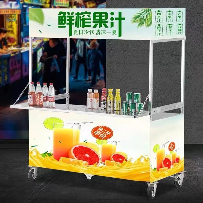 折叠摆摊小推车夜市卤菜熟食地摊车移动商用摆摊小吃车多功能餐车