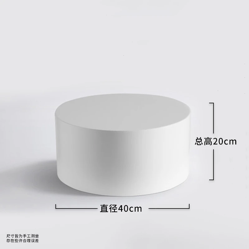 白色摆件底座台增高台圆形底座增高台地台圆柱展示台加高家用简约