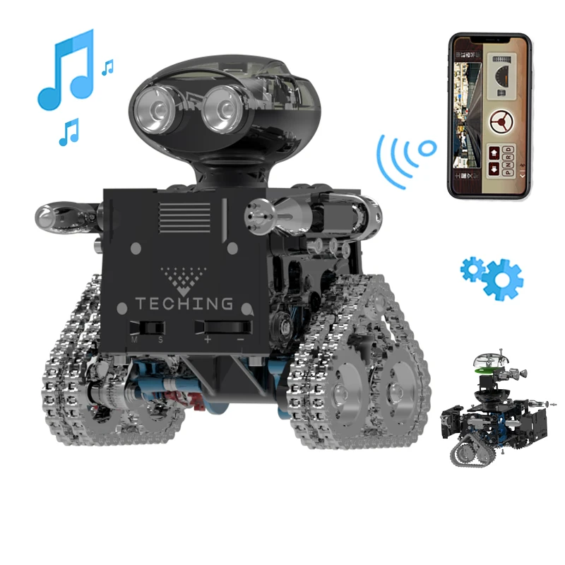 土星文化遥控智能机器人机甲模型金属高科技电动男孩男生玩具礼物