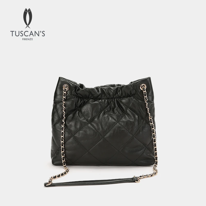 利群经典菱格流浪包小香风女士单肩斜挎腋下女包TS时代双鱼