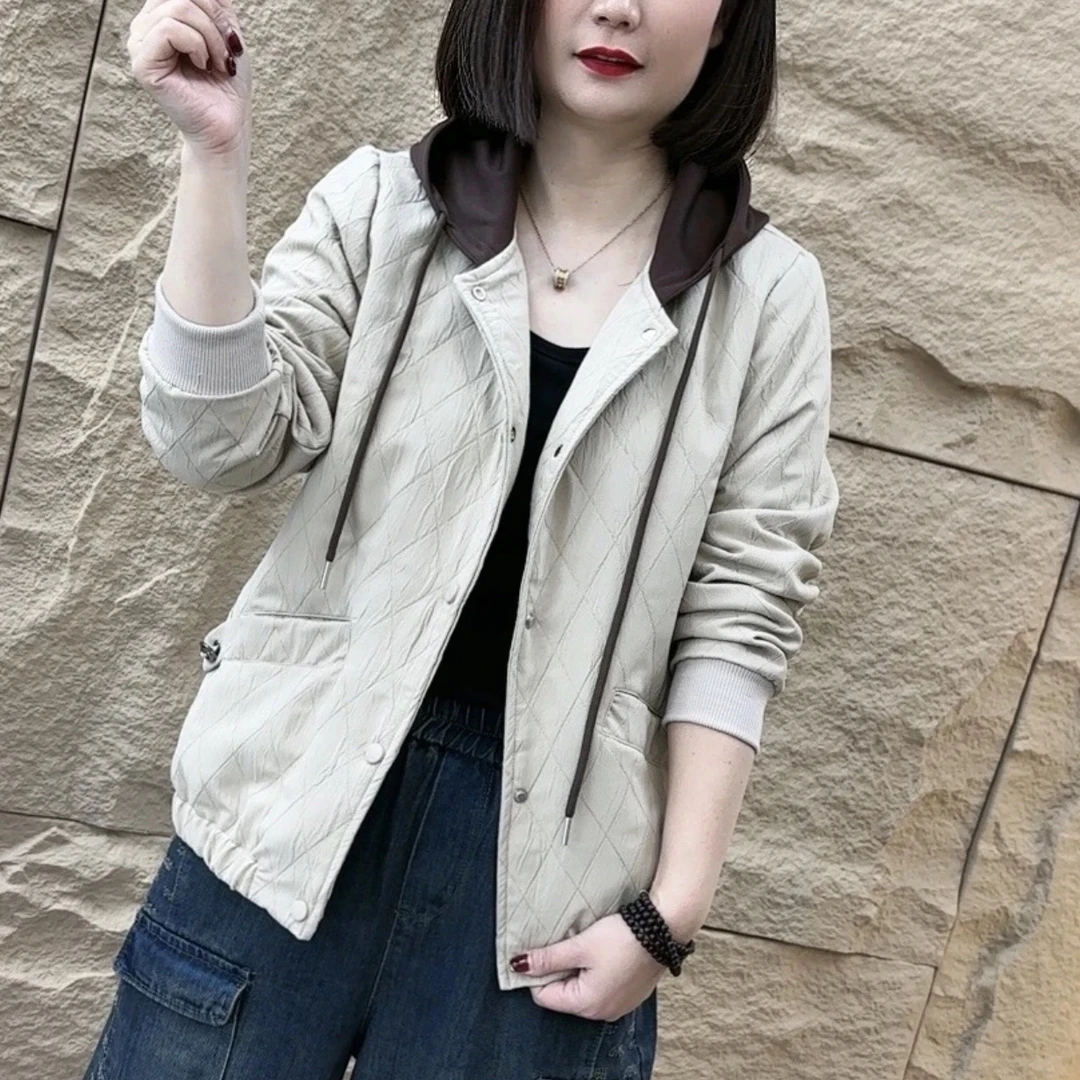 2025新款时尚洋气百搭休闲连帽宽松减龄中年妈妈装295外套女